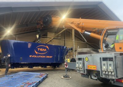 En stationär fullfoderblandare för utfodring av djur