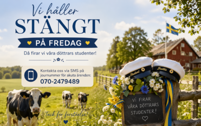 Fredag 5 juni stängt